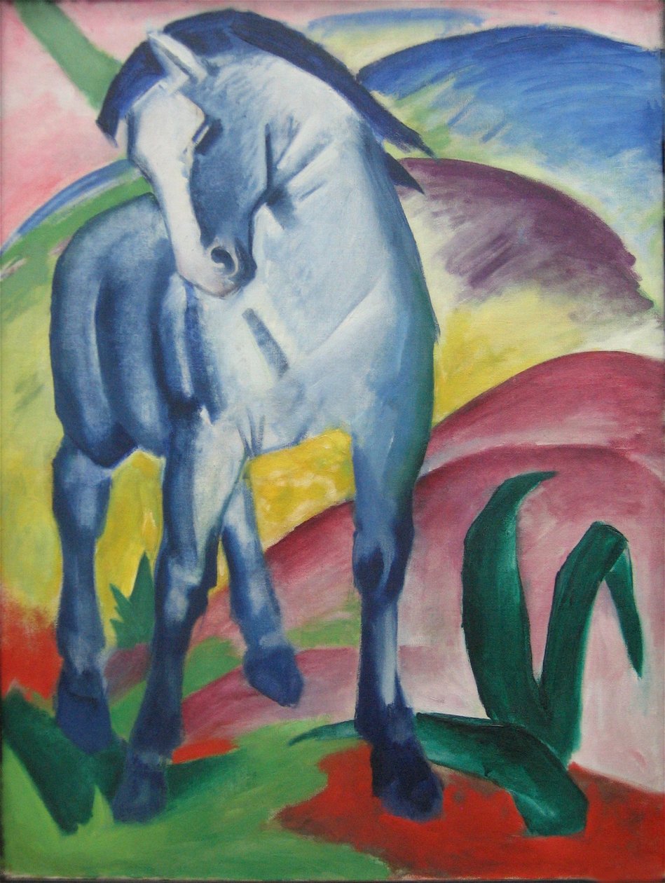 Blauw Paard I door Franz Marc