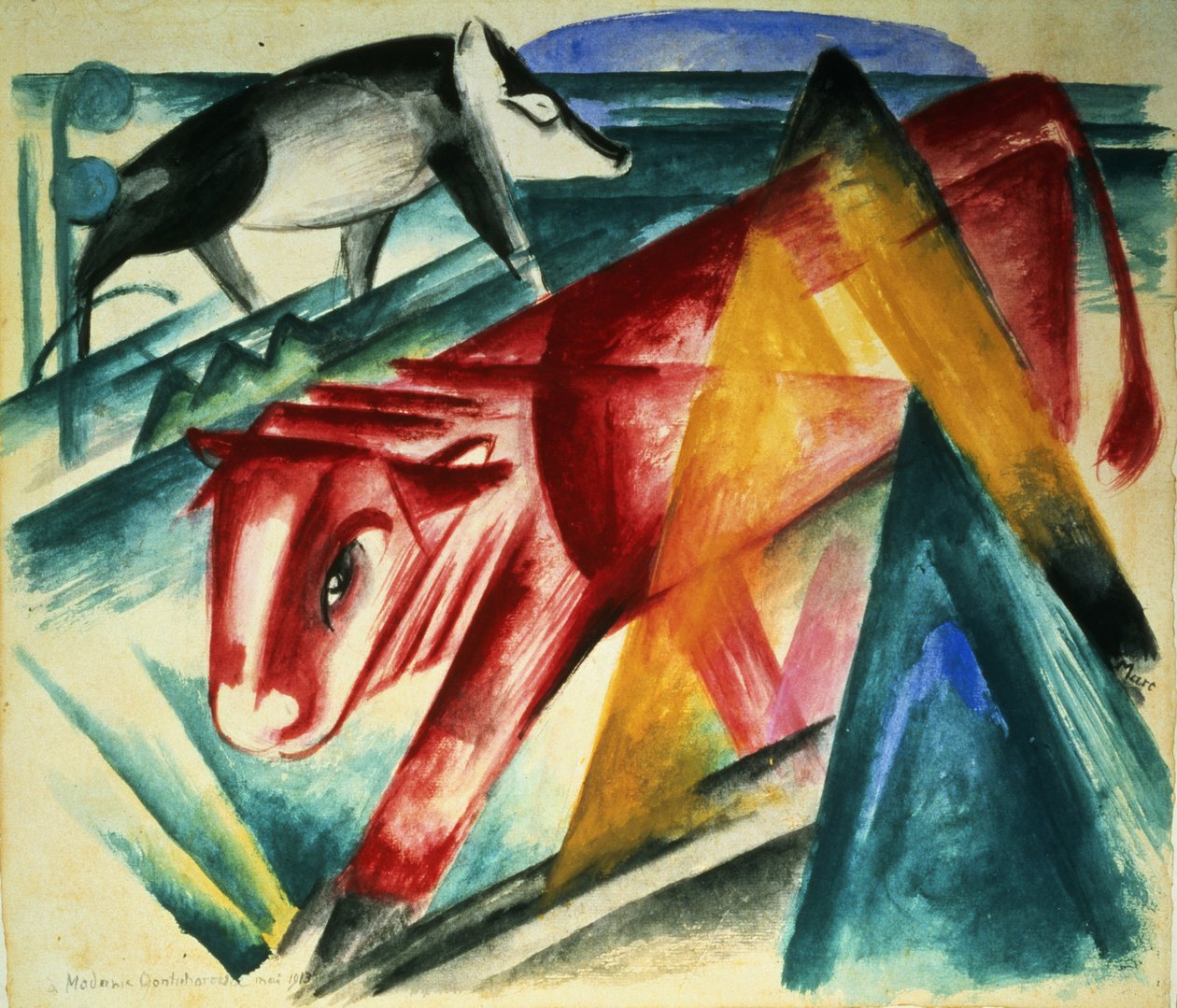 Dieren, 1913 door Franz Marc