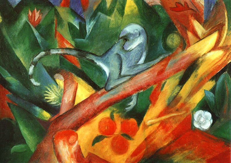 Het aapje door Franz Marc
