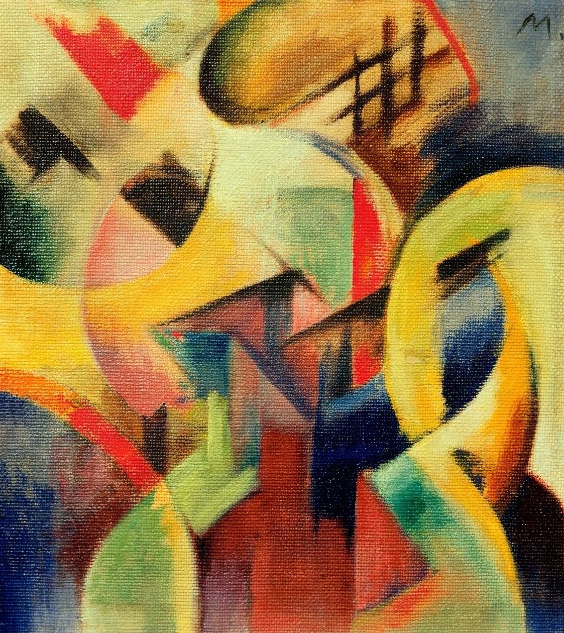 Kleine compositie I door Franz Marc
