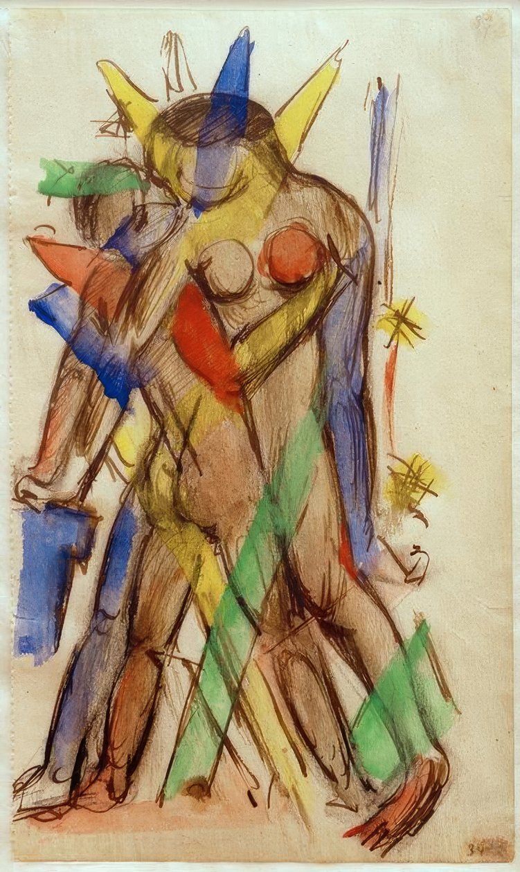 Liefdespaar door Franz Marc