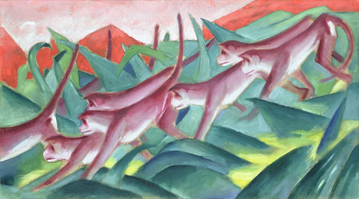Apen Fries, 1911 door Franz Marc