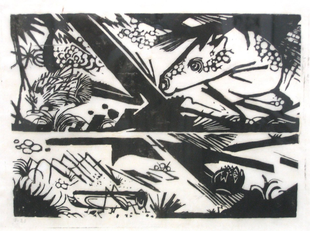 Paard en Egel door Franz Marc