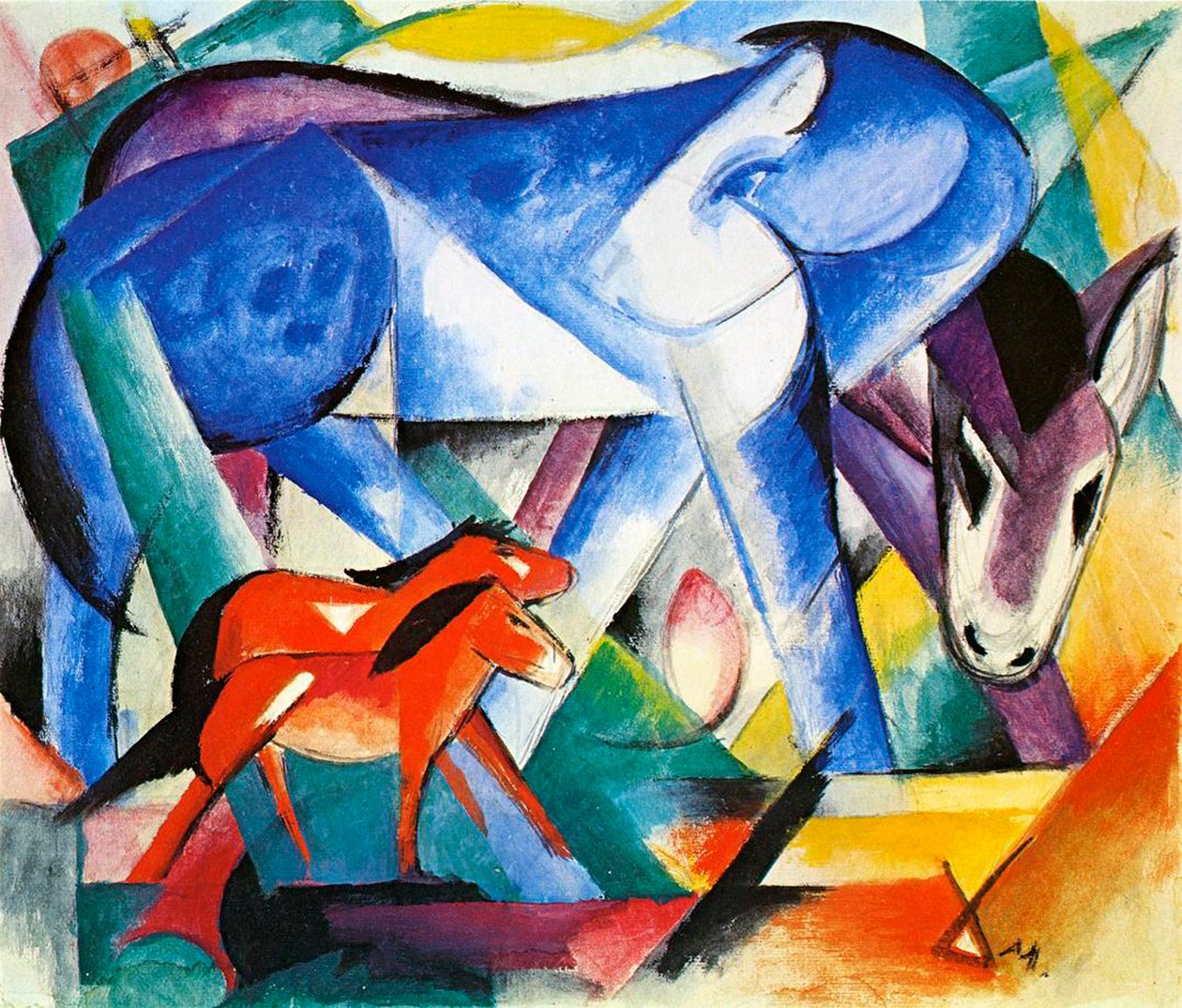 De eerste dieren door Franz Marc