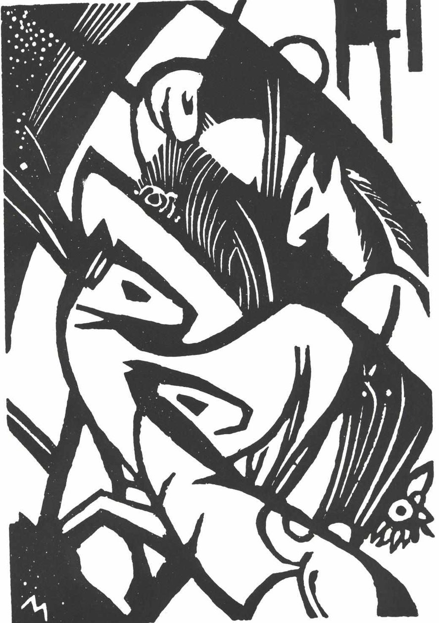 Wilde Paarden door Franz Marc