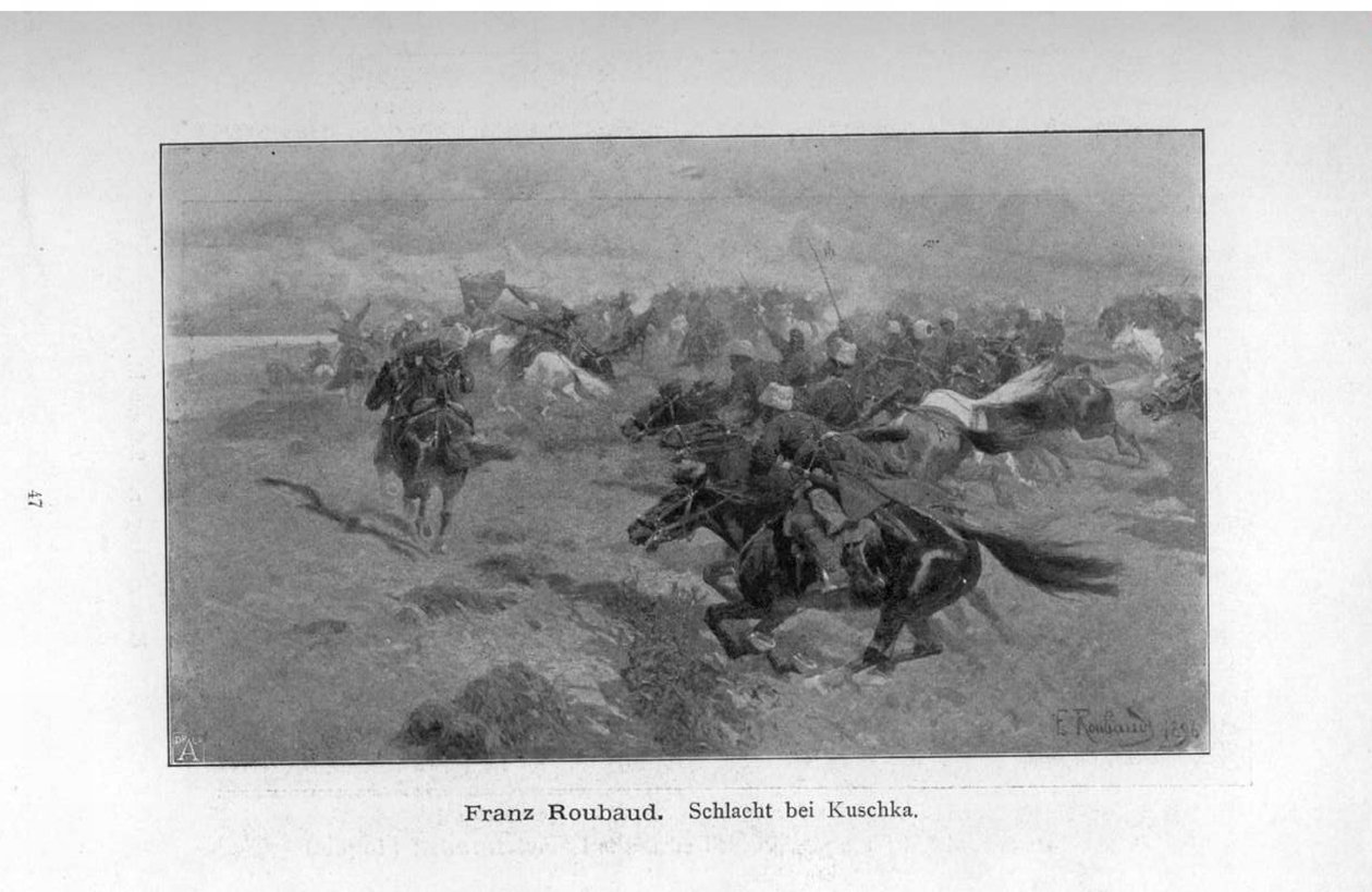 Slag bij Kuschka door Franz Roubaud