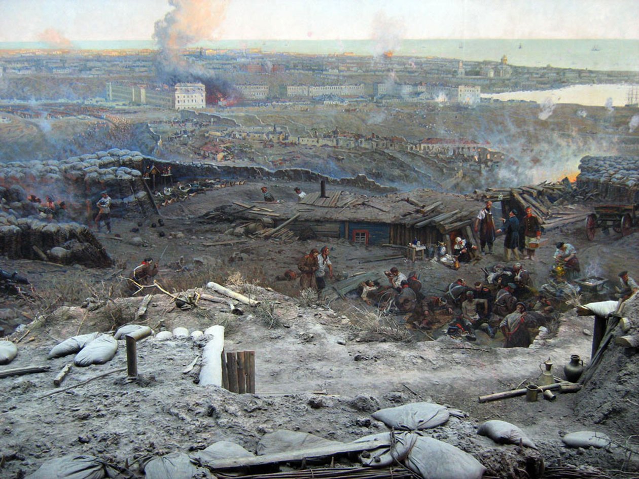 Het Beleg van Sebastopol Panorama door Franz Roubaud