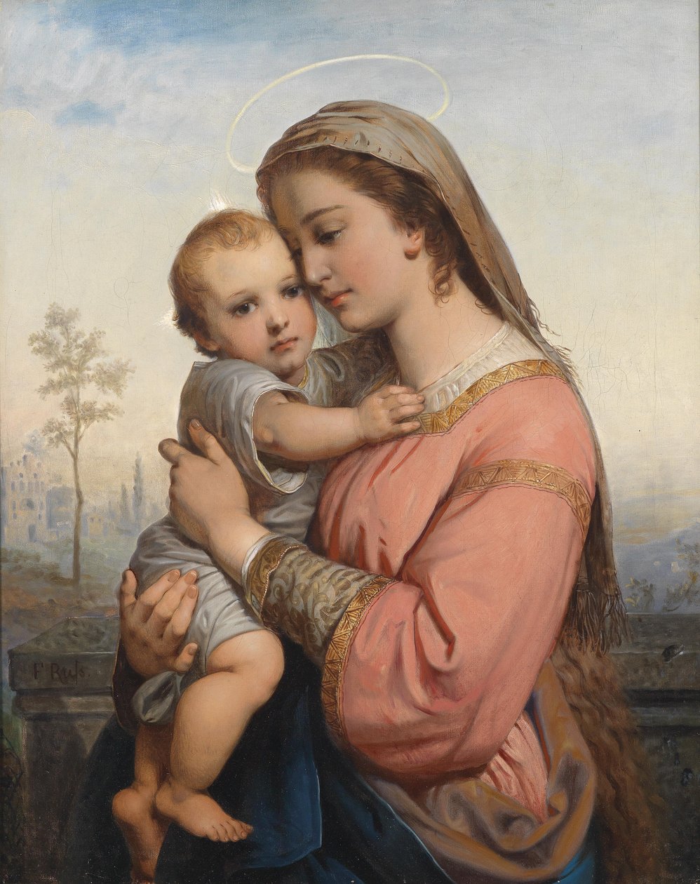 Madonna en kind door Franz Russ the Elder