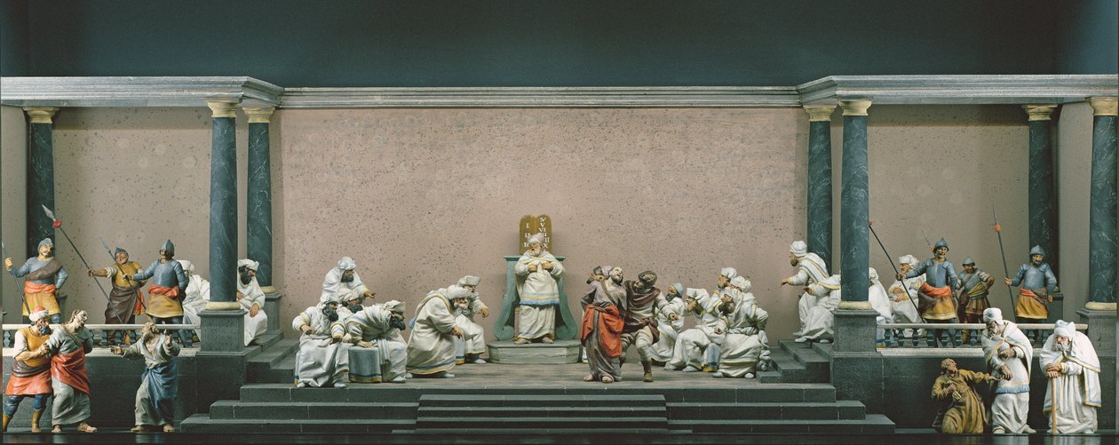 Christus voor Kajafas door Franz Xaver Nissl