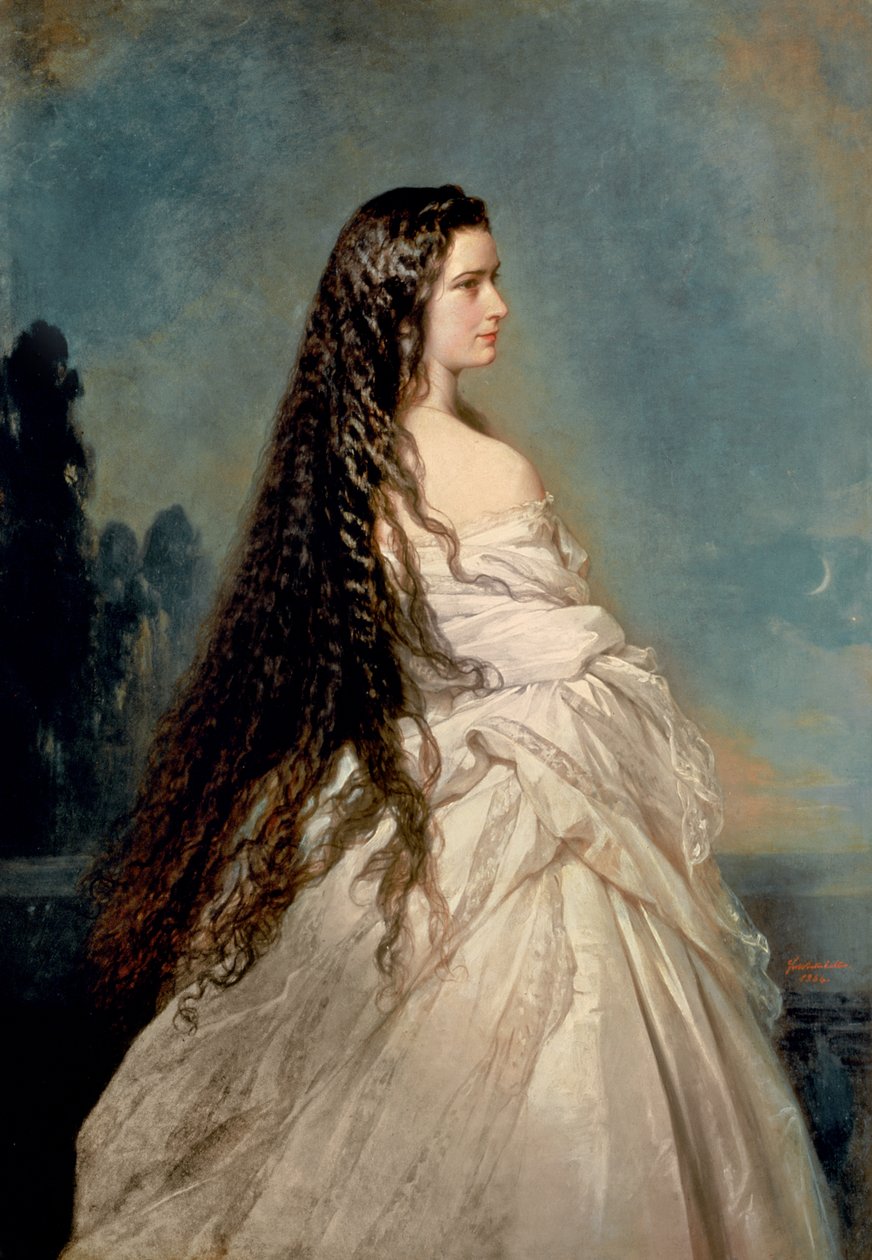 Elizabeth van Beieren (1837-98), vrouw van keizer Franz Joseph I van Oostenrijk (1830-1916) door Franz Xaver Winterhalter