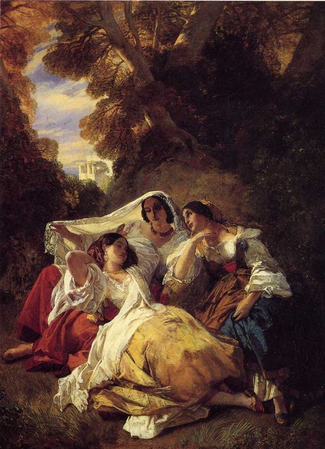 De Siësta door Franz Xaver Winterhalter