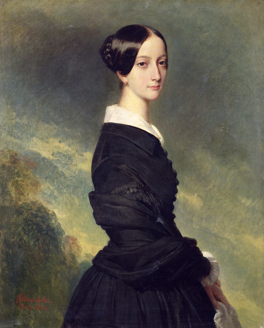 Portret van Francisca Caroline de Braganca (1824-98) 1844 door Franz Xaver Winterhalter
