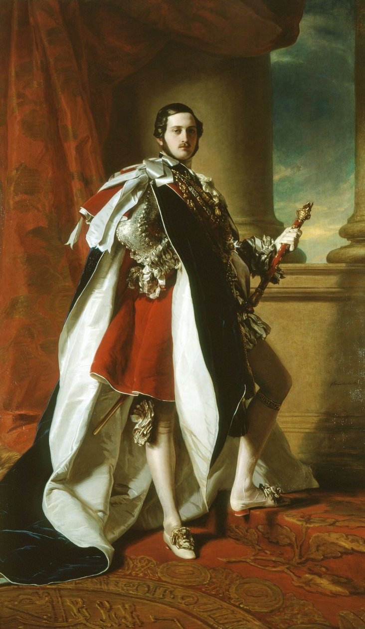 Portret van Prins Albert in Orde van de Kousenband gewaad door Franz Xaver Winterhalter