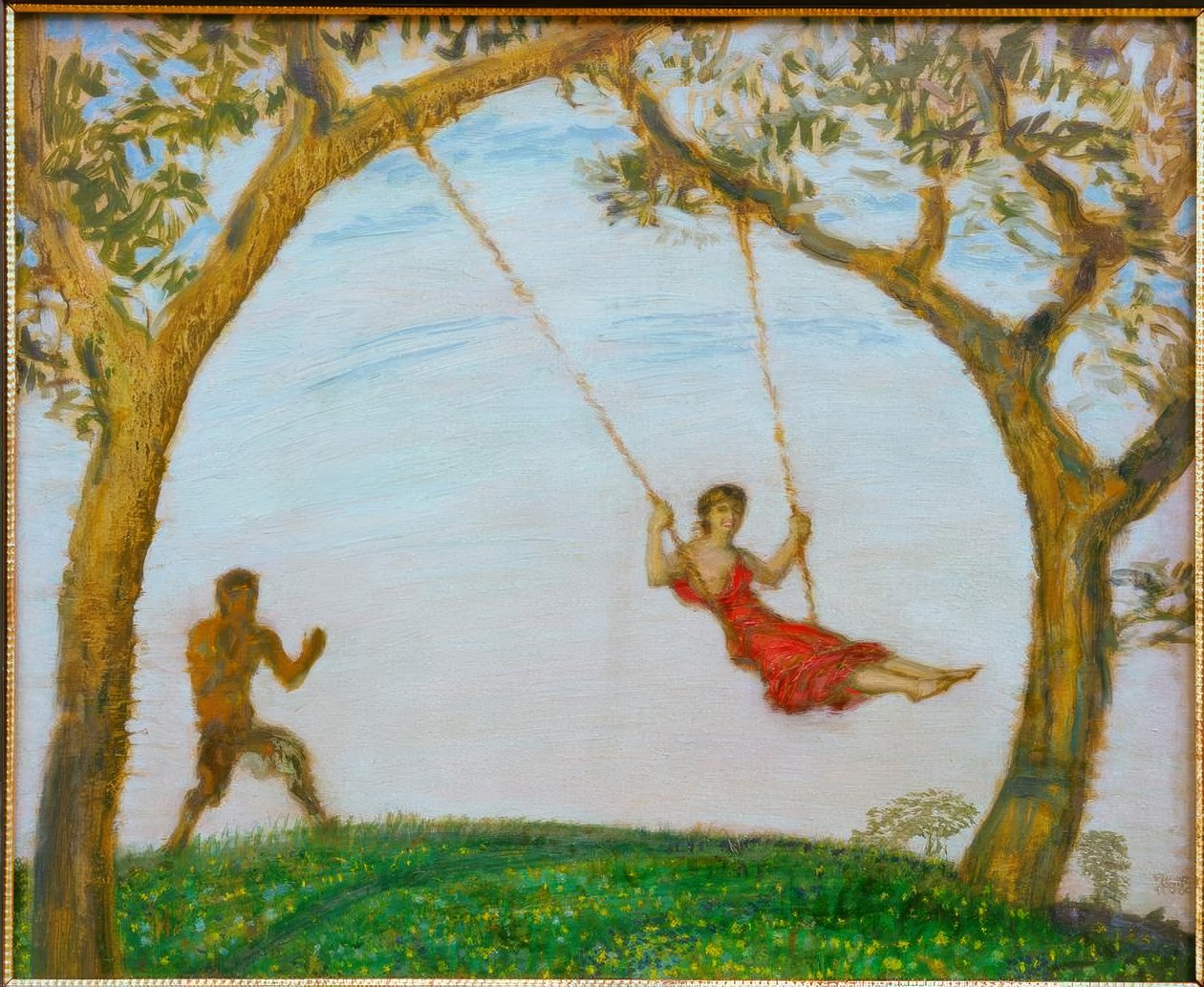 De schommel door Franz von Stuck