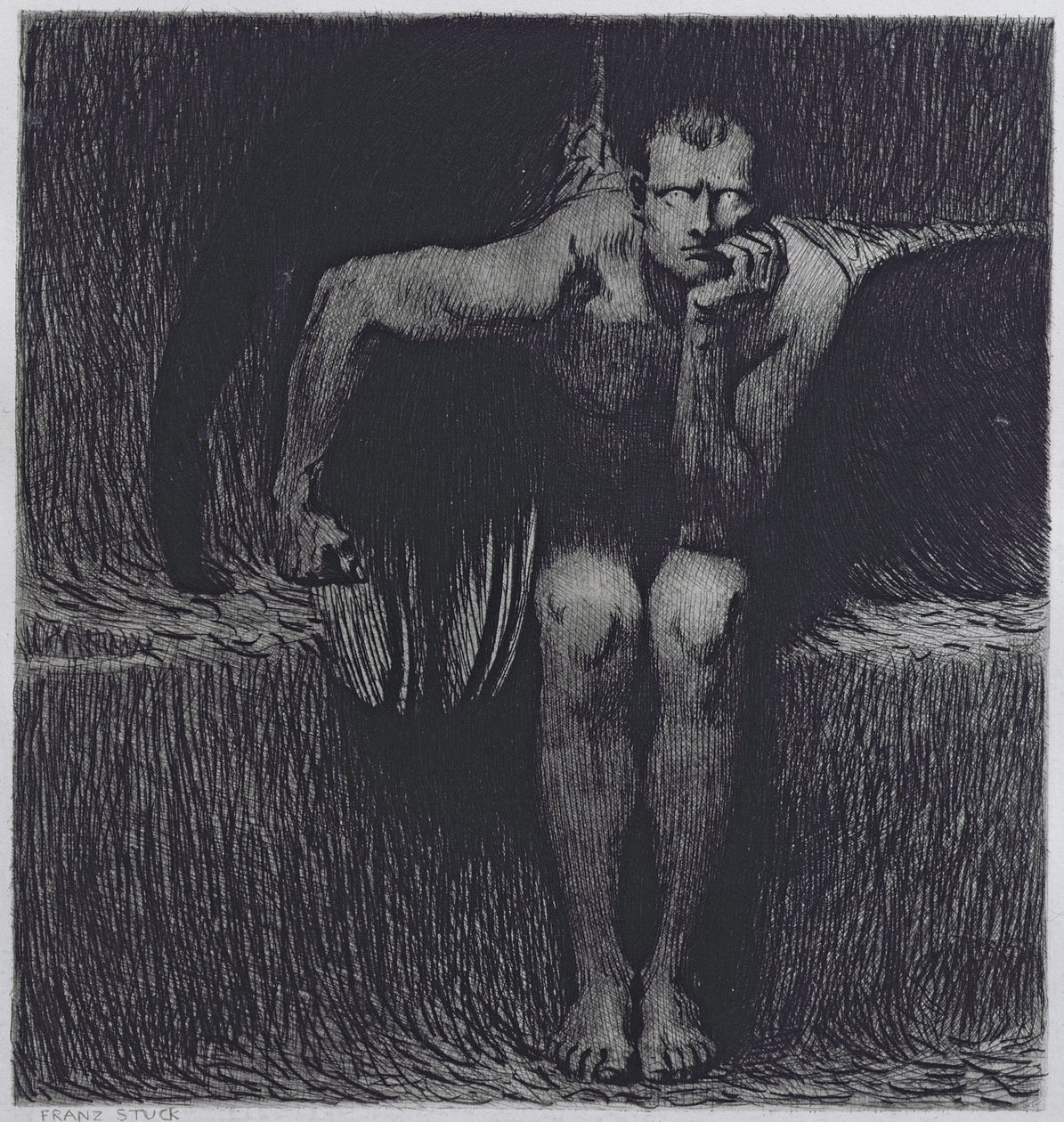 Lucifer door Franz von Stuck