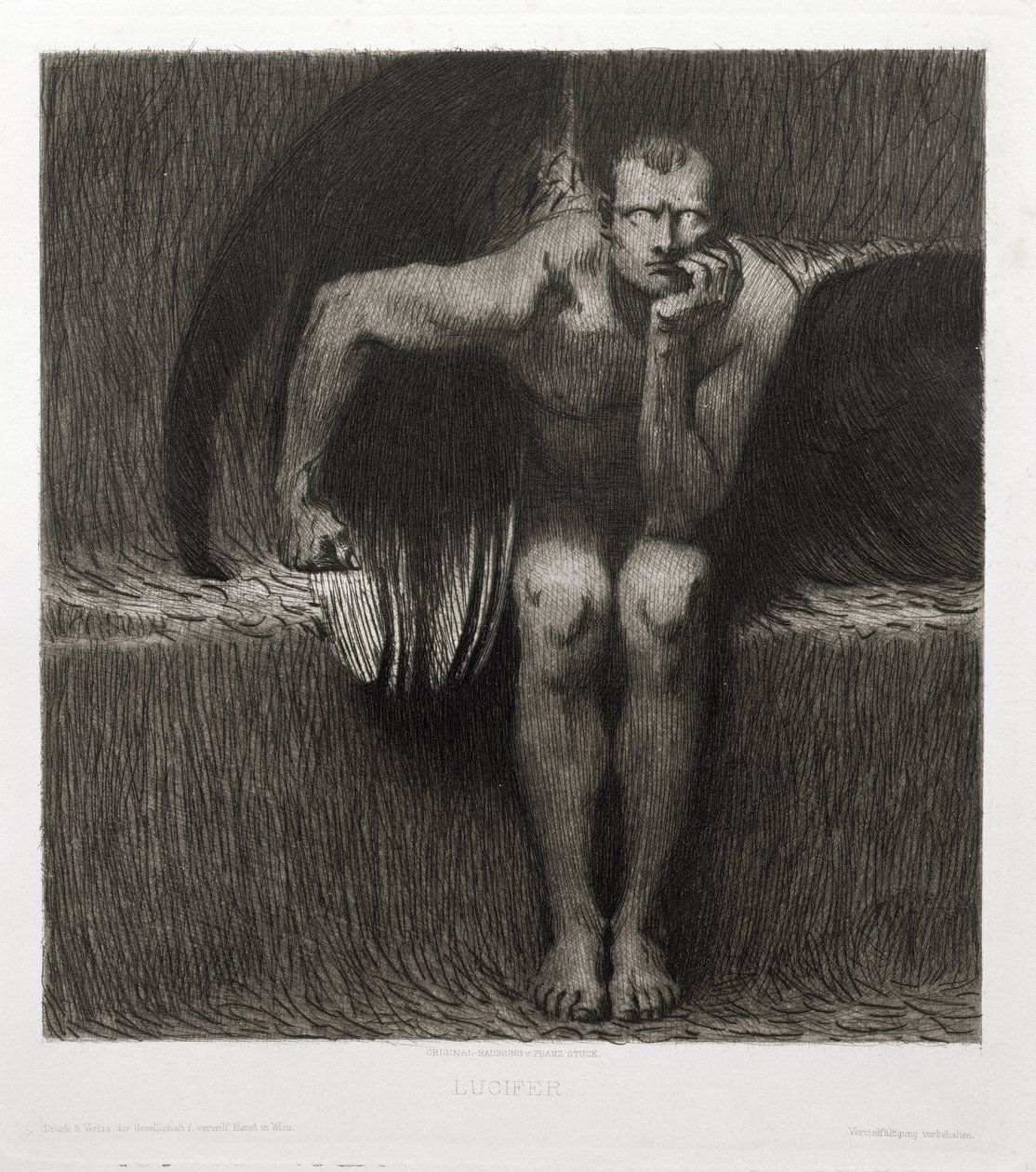 Lucifer door Franz von Stuck