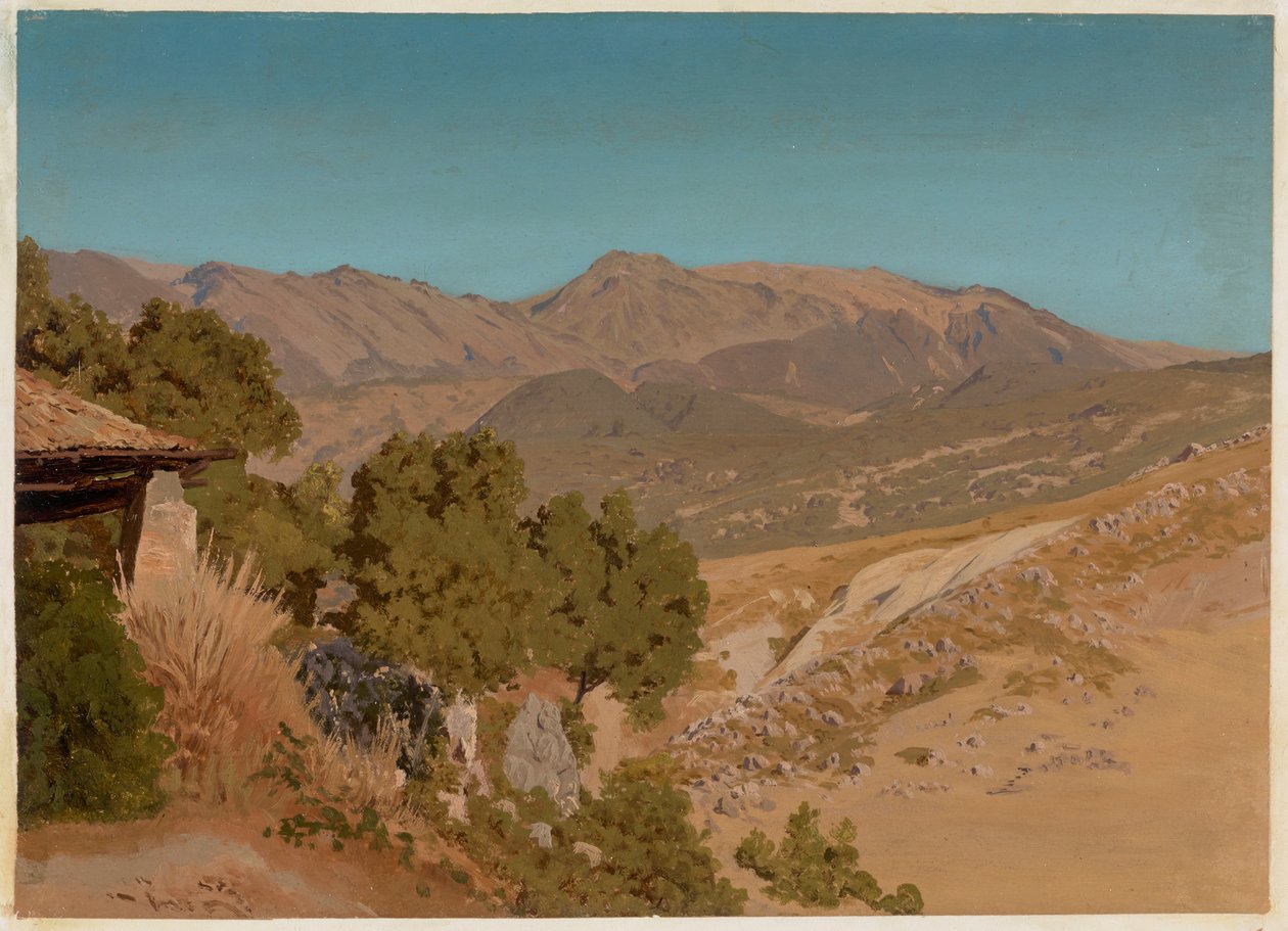 Zuid-Italiaans berglandschap door Franz Albert Venus