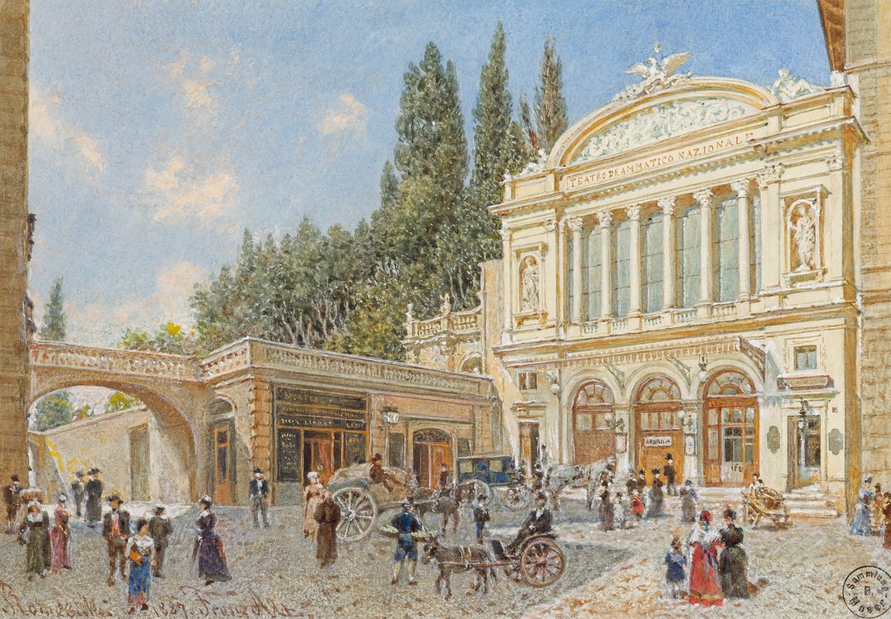 Nationaal theater in Rome door Franz Alt