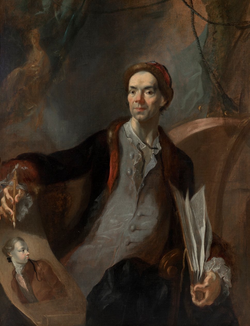 Portret van de kunstenaar (zogenaamd zelfportret) door Franz Anton Maulbertsch