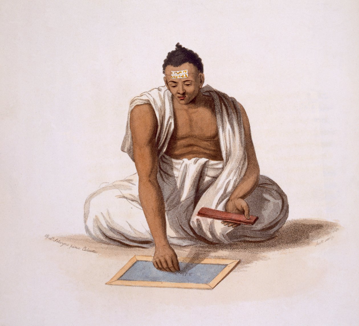 Een Dyback, of Astroloog door Franz Balthazar Solvyns