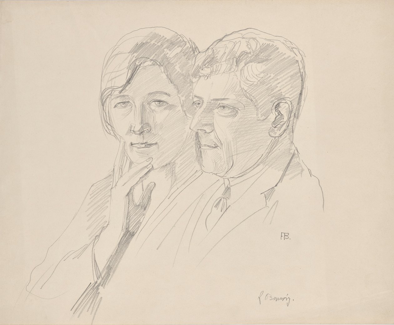 Grete Wagner-Barwig en Dr. Josef Wagner door Franz Barwig d. Ä.