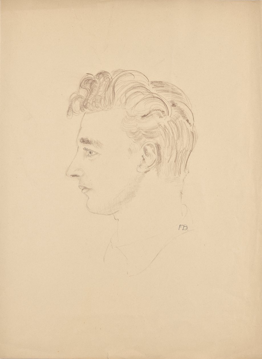 Portretstudie Franz Barwig de Jongere door Franz Barwig d. Ä.