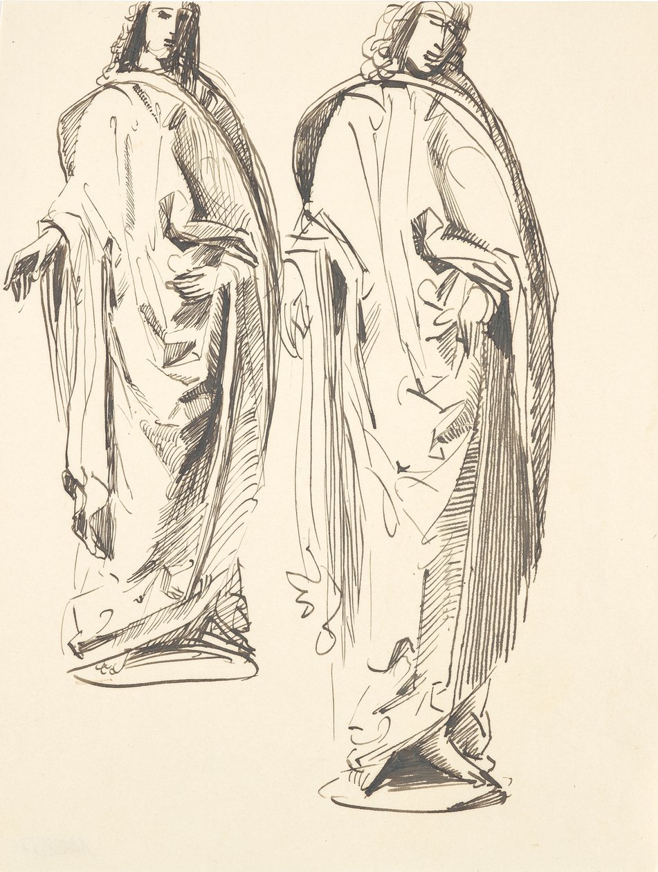 Twee ontwerpen voor de Heilige Johannes door Franz Barwig d. Ä.
