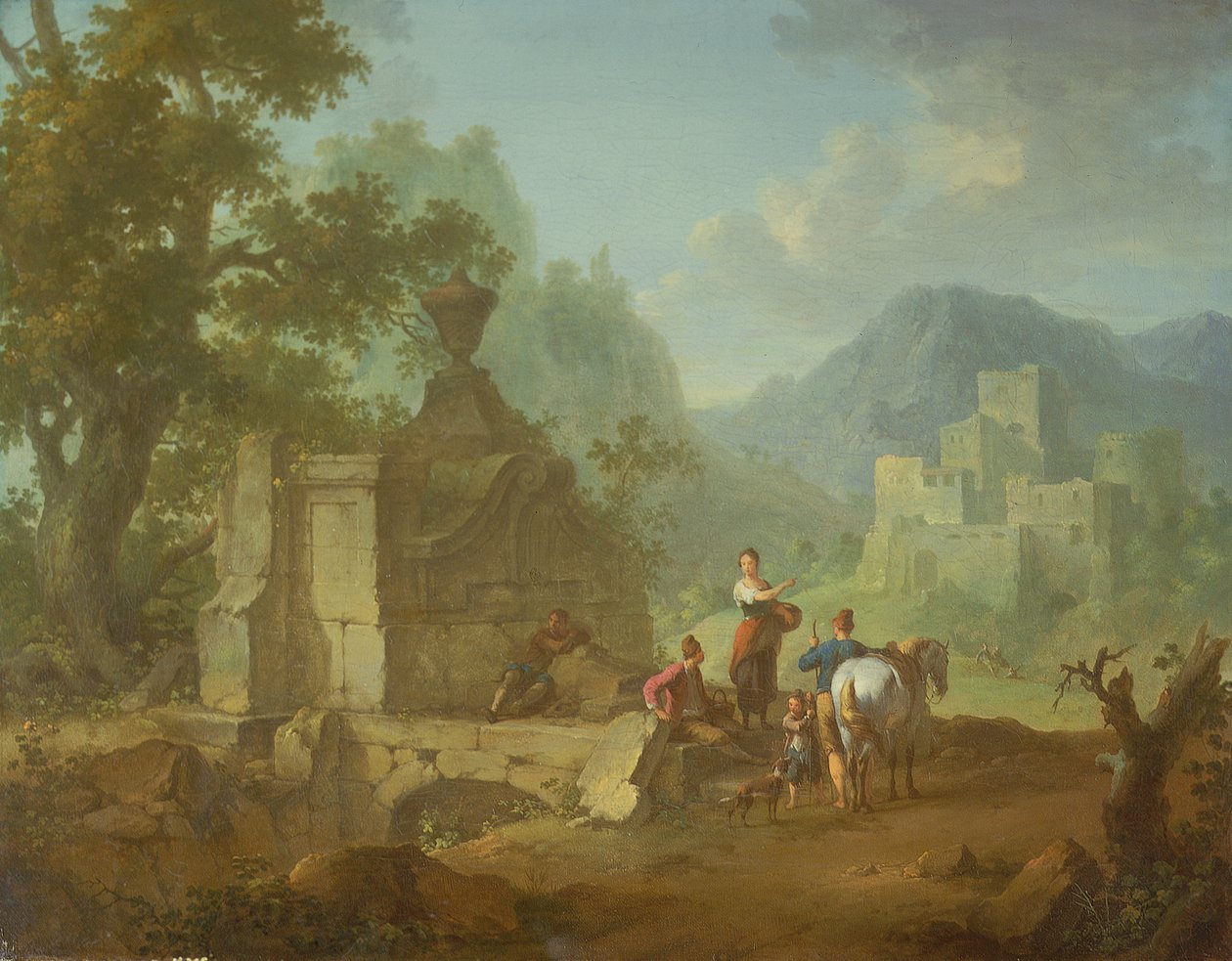Rustiek landschap door Franz Ferg