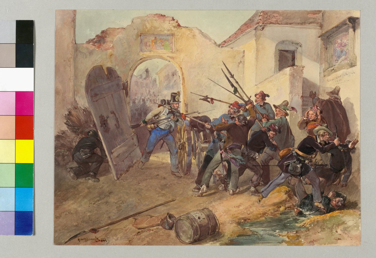 Italië 1848 door Franz Gerasch