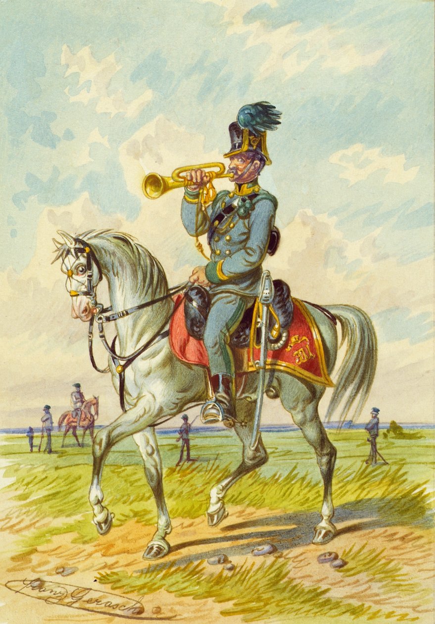 Soldaat te paard door Franz Gerasch