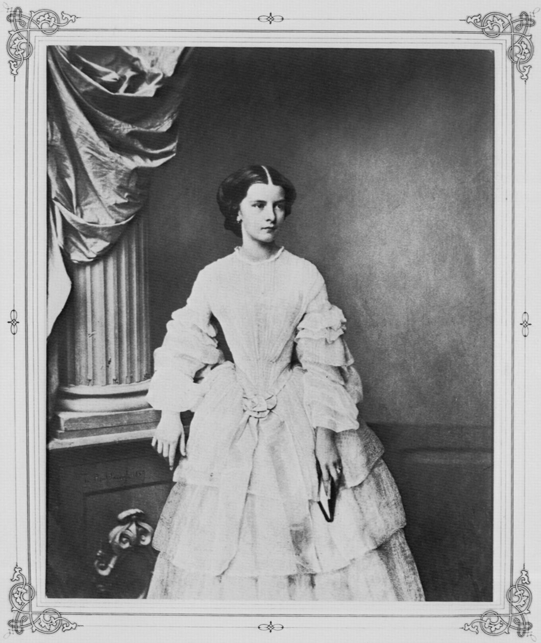 Keizerin Elisabeth van Oostenrijk, 1857 door Franz Hanfstaengl