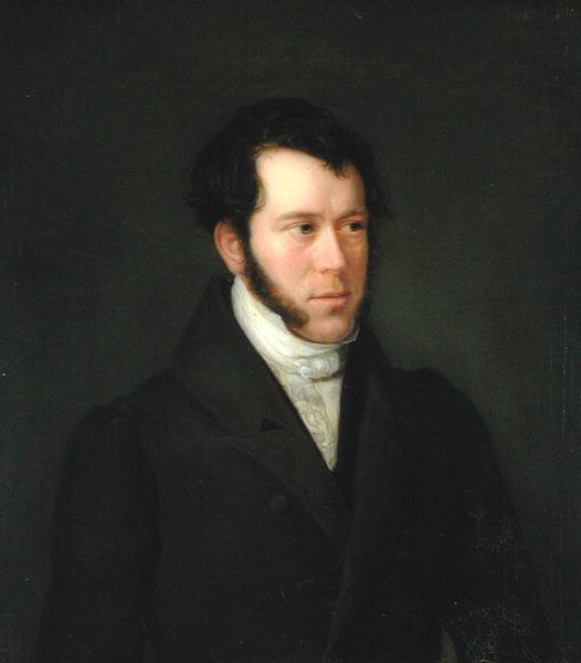 Portret van Gunther Gensler (1803-84), 1833 door Franz Heesche