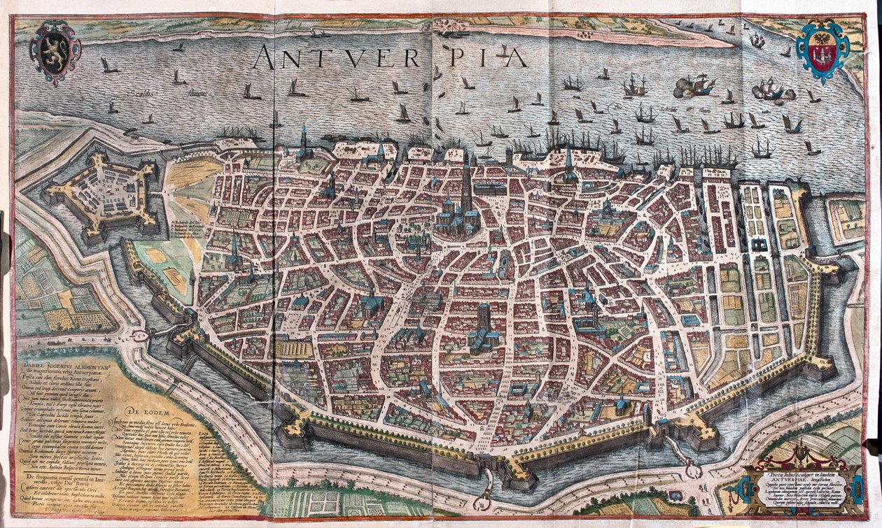Antwerpen, België (gravure) door Franz Hogenberg