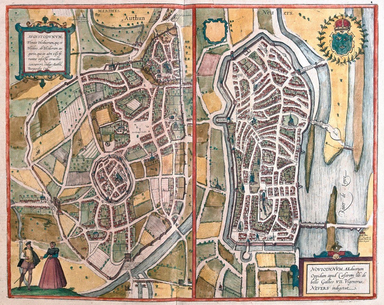 Autun en Nevers, Frankrijk door Franz Hogenberg