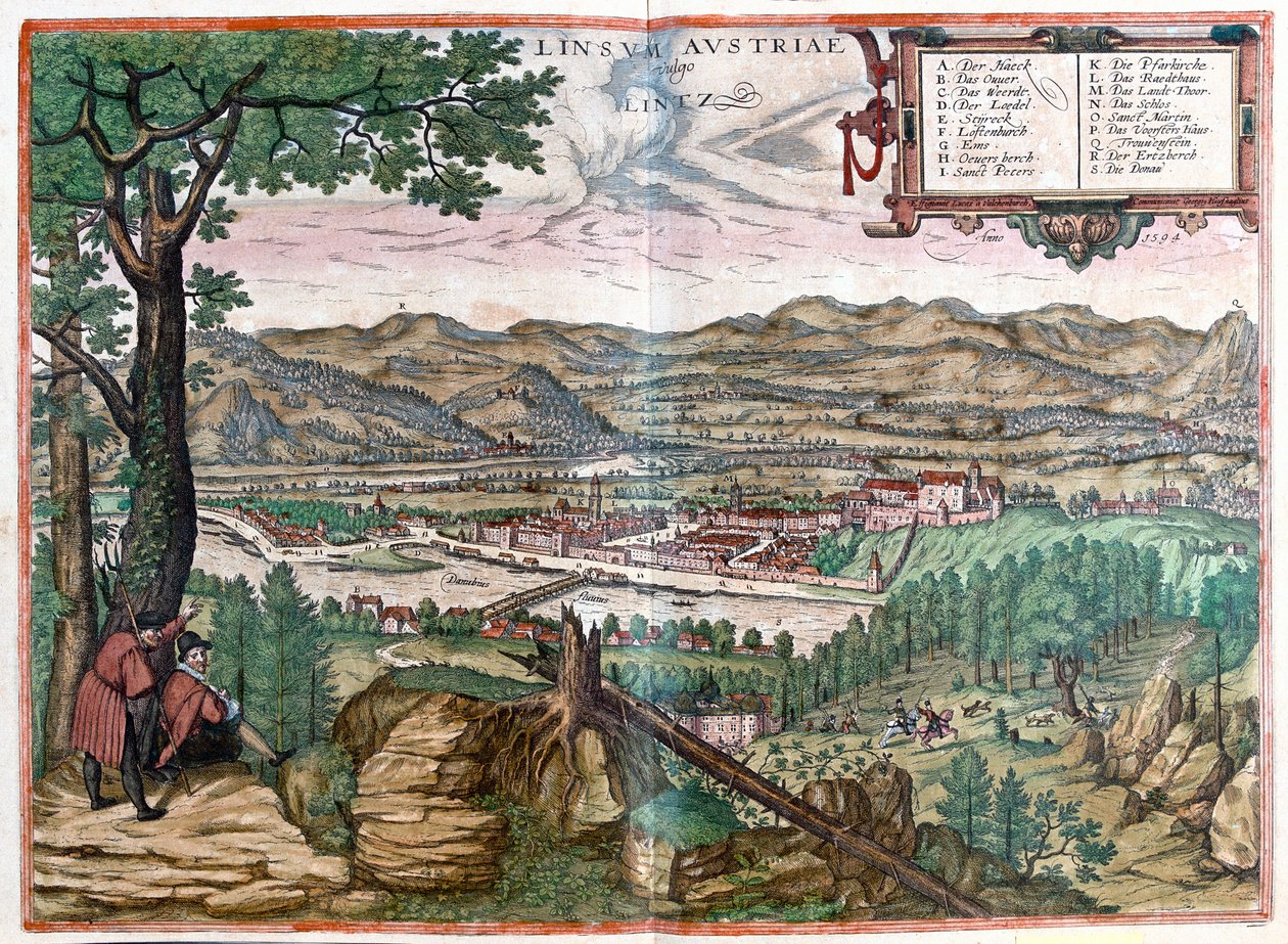 Linz, Oostenrijk door Franz Hogenberg