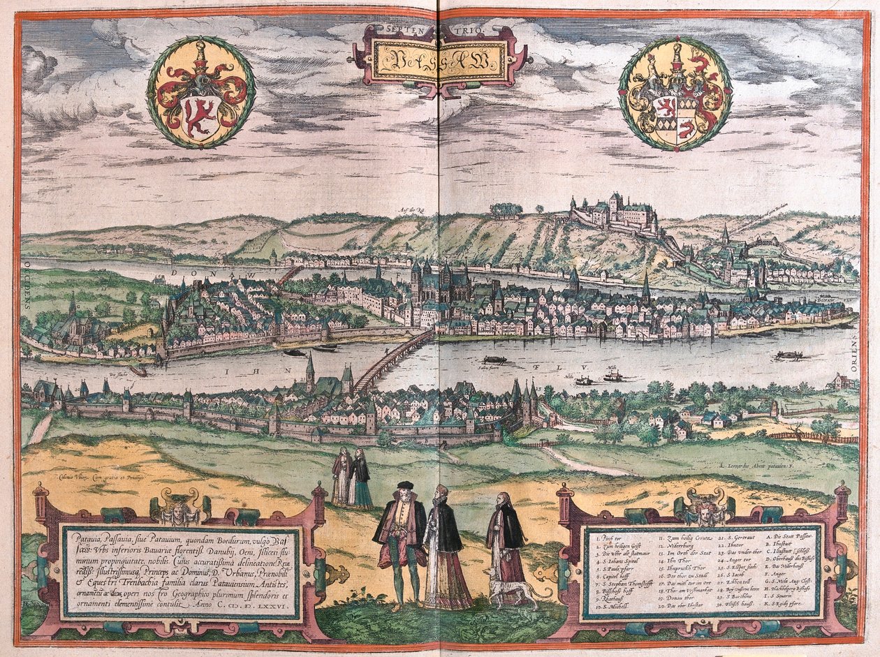 Passau, Duitsland door Franz Hogenberg