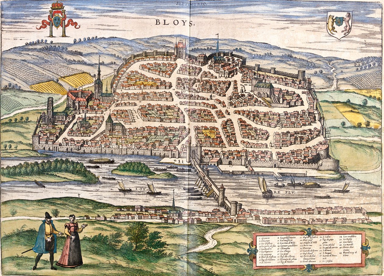 Plan van Blois, Frankrijk door Franz Hogenberg
