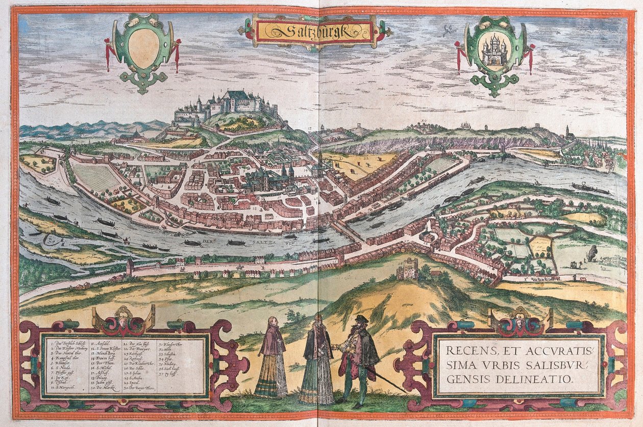 Salzburg, Oostenrijk door Franz Hogenberg