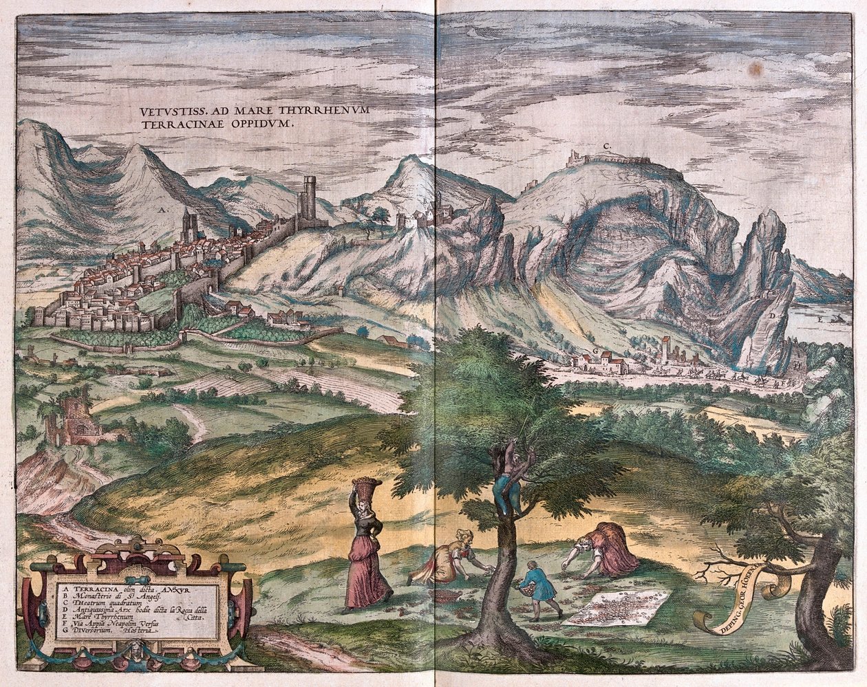 Terracina, Italië door Franz Hogenberg