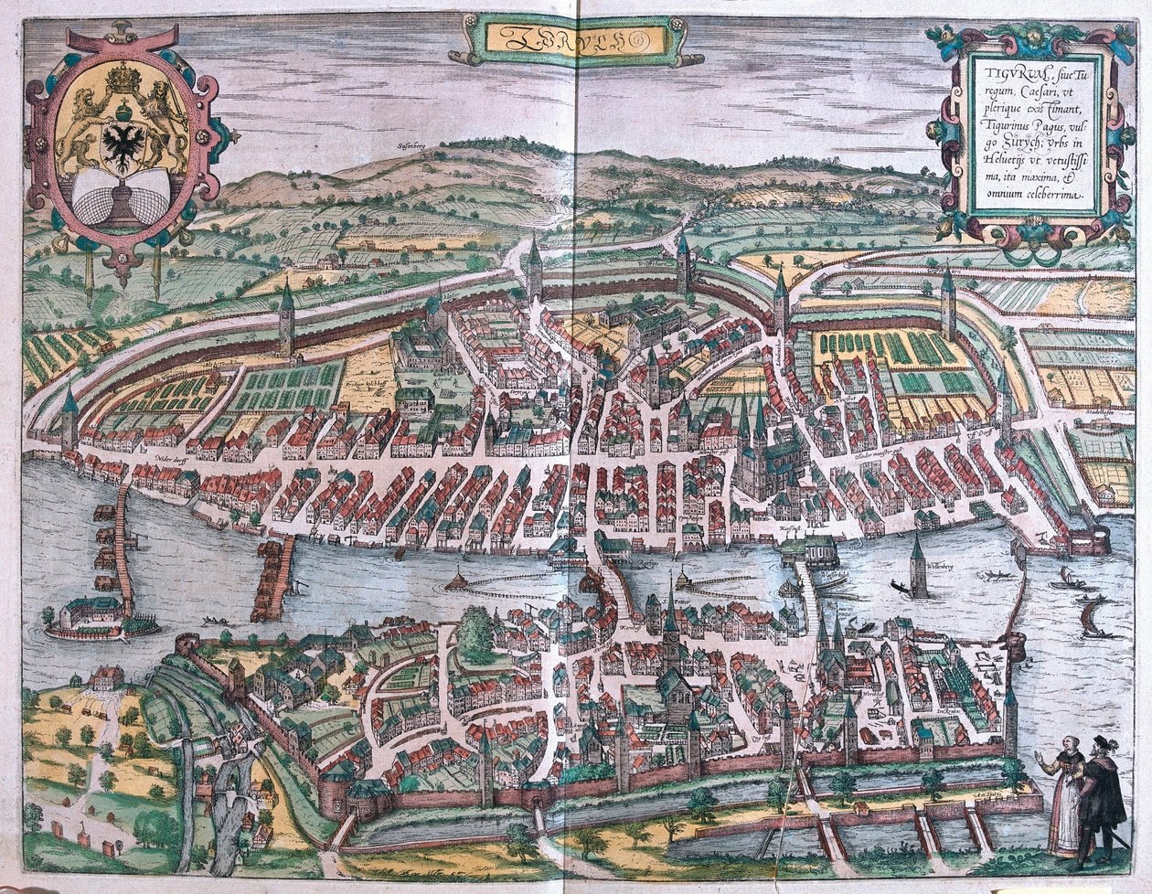 Zürich, Zwitserland door Franz Hogenberg