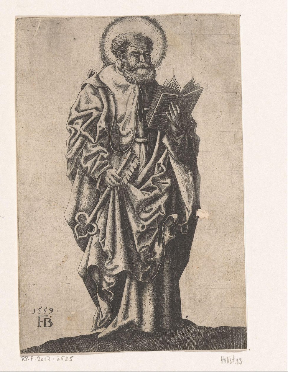 Heilige Petrus door Franz Isaac Brun