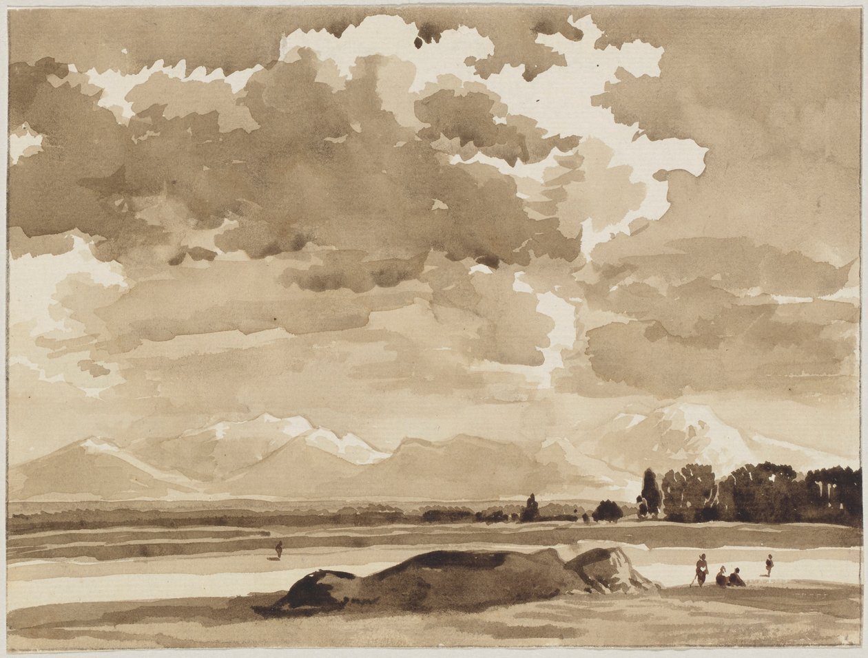 Landschap bij Kochel door Franz Kobell