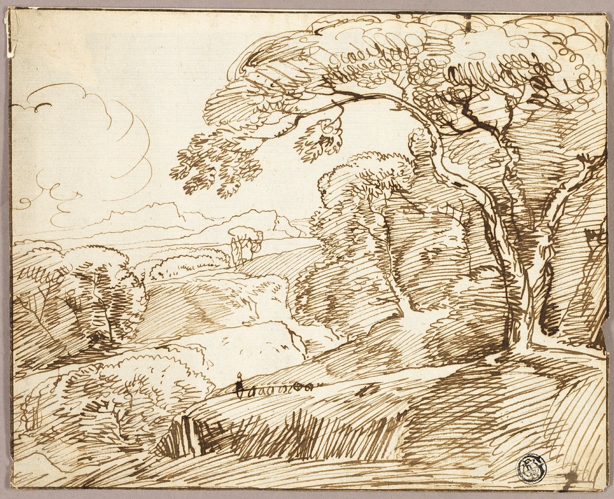 Panoramisch landschap door Franz Kobell