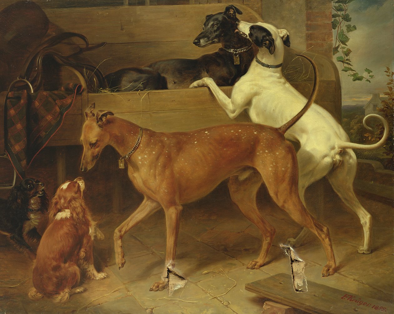 Krugers honden, 1855 door Franz Krüger
