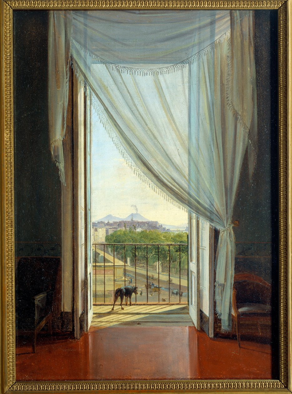 Een raam in Napels door Franz Ludwig Catel
