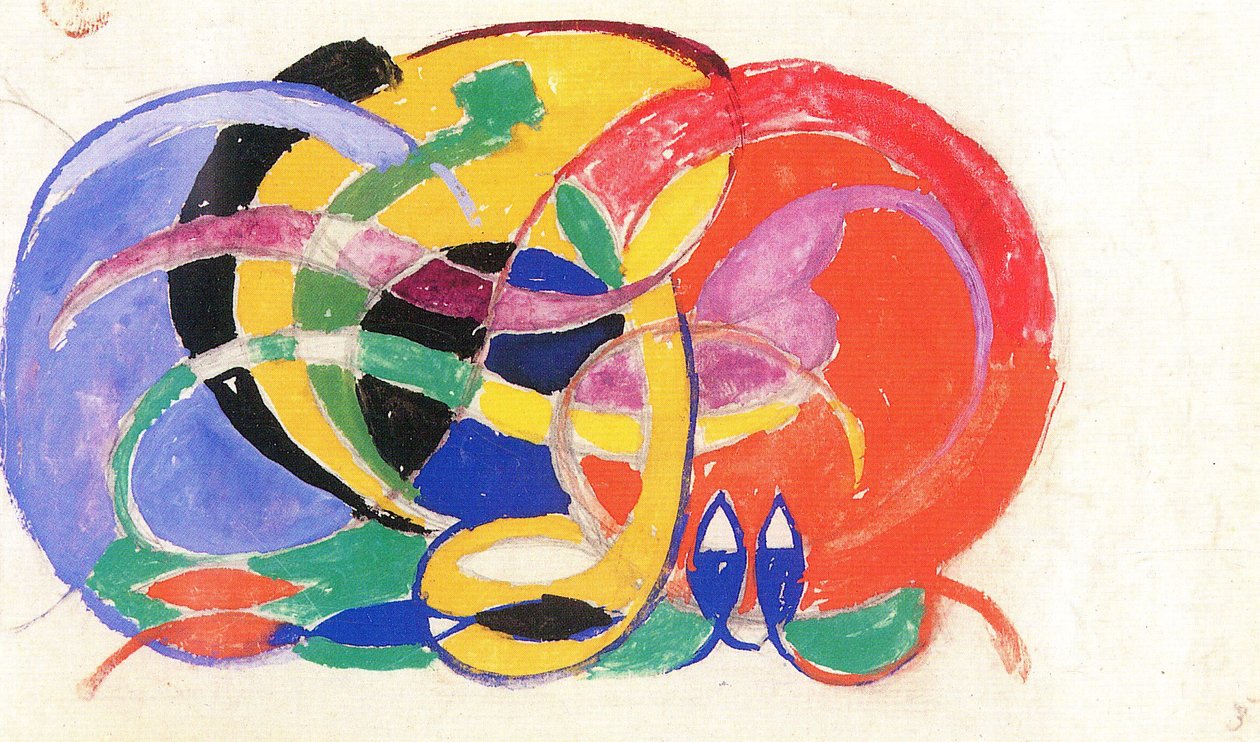 Abstracte samenstelling door Franz Marc