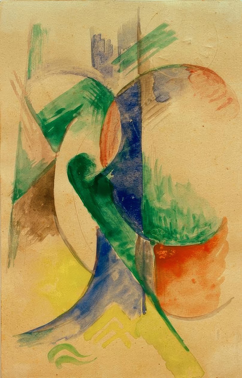 Abstracte compositie door Franz Marc