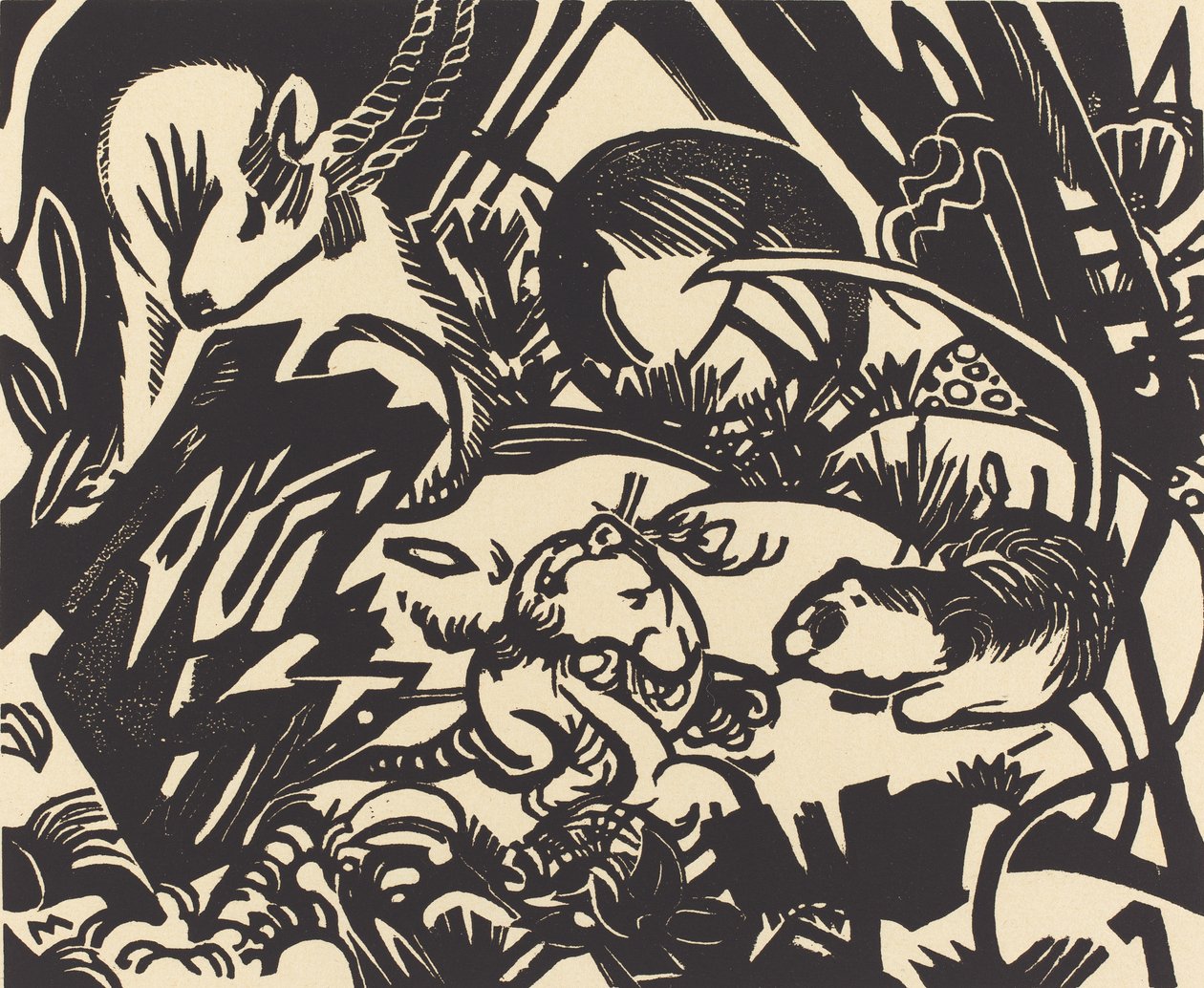 Dierenlegende (Tierlegende) door Franz Marc