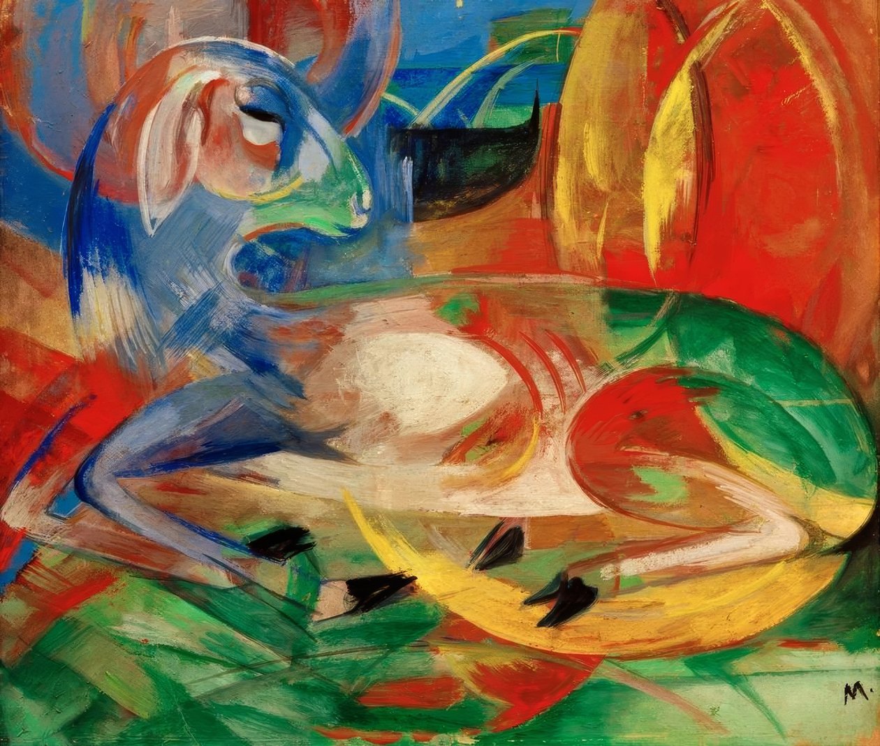 Blauw lam door Franz Marc
