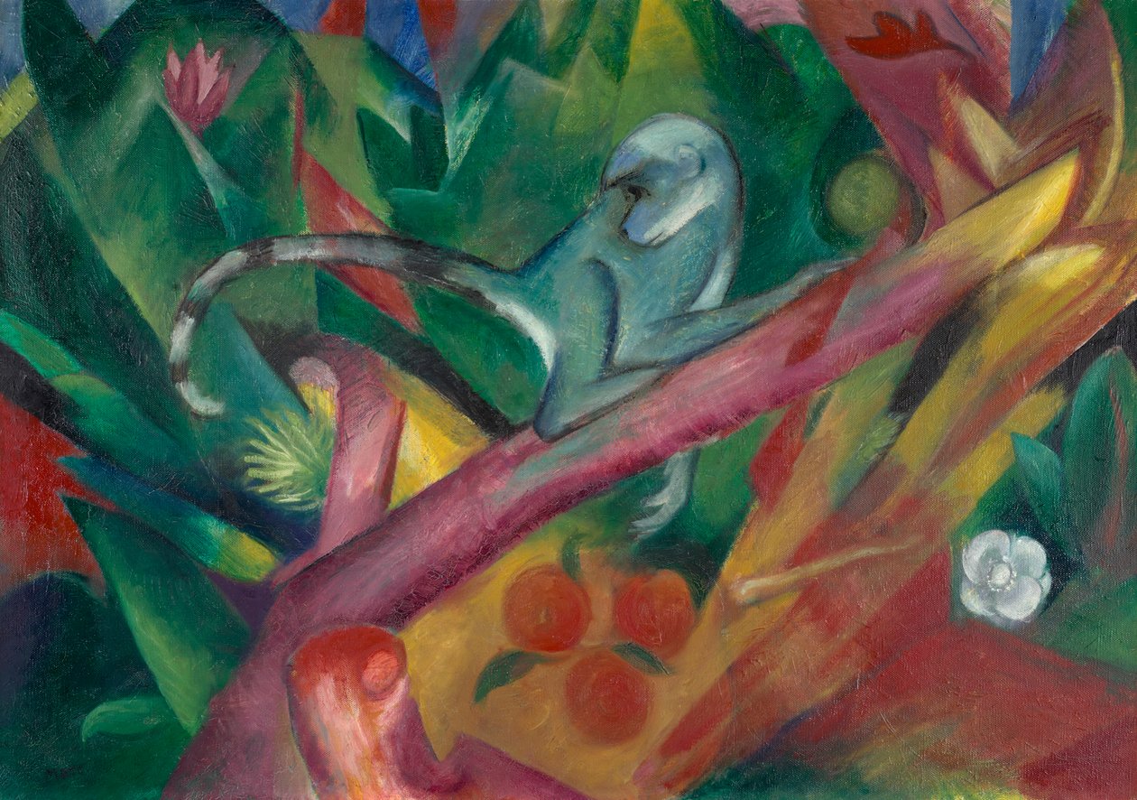 Het aapje door Franz Marc